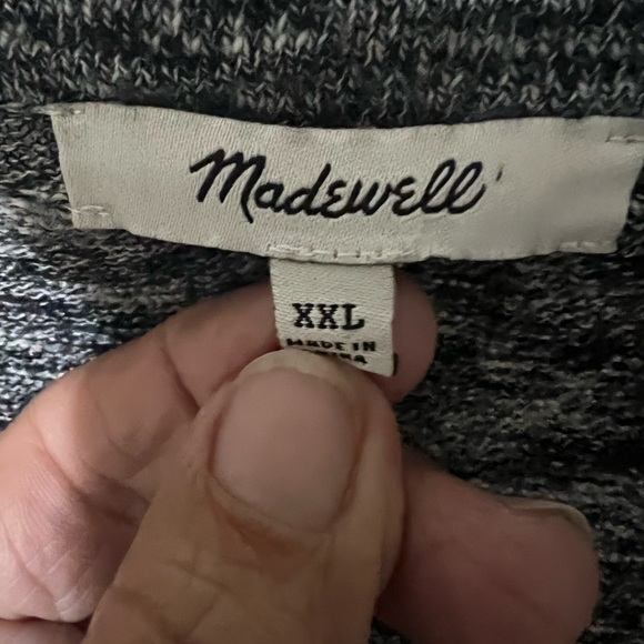 ****Donated****Madewell black & white open cardigan plus size XXL - Picture 6 of 8